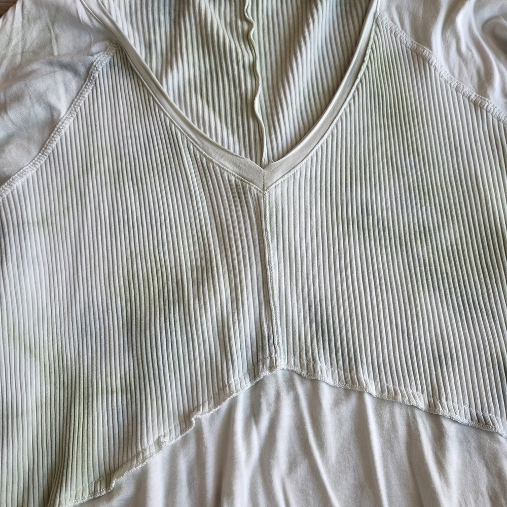 POL Ribbed Skirt in Light Green